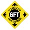 Signmission Please Keep Safe Distance Non-Slip Floor Graphic, 11in Vinyl, 6PK, 11 in L, 11 in H, X-11-6PK-99976 FD-X-11-6PK-99976 - alternate 1